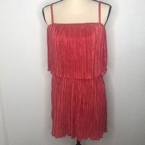 Accordion Spaghetti Strap Mini Dress